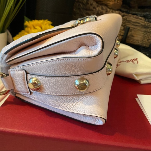 Authentic Salvatore Ferragamo Glam Leather Shoulder Bag - Picture 8 of 13